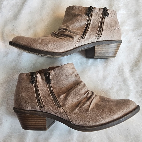Blowfish Boots Womens Size 10 Double Zip Ankle Booties Low Heel Casual Boot - Picture 11 of 11